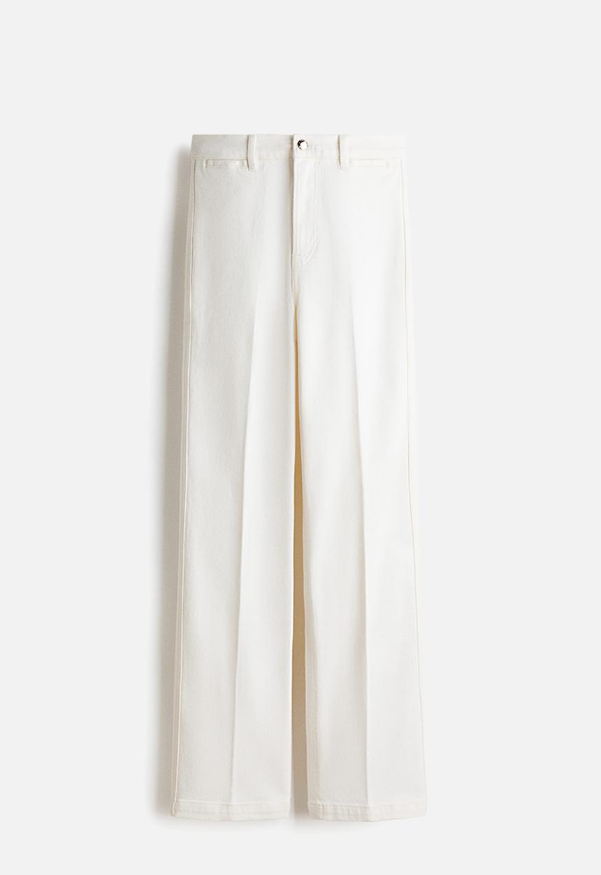 H&M - Straight high jeans - white