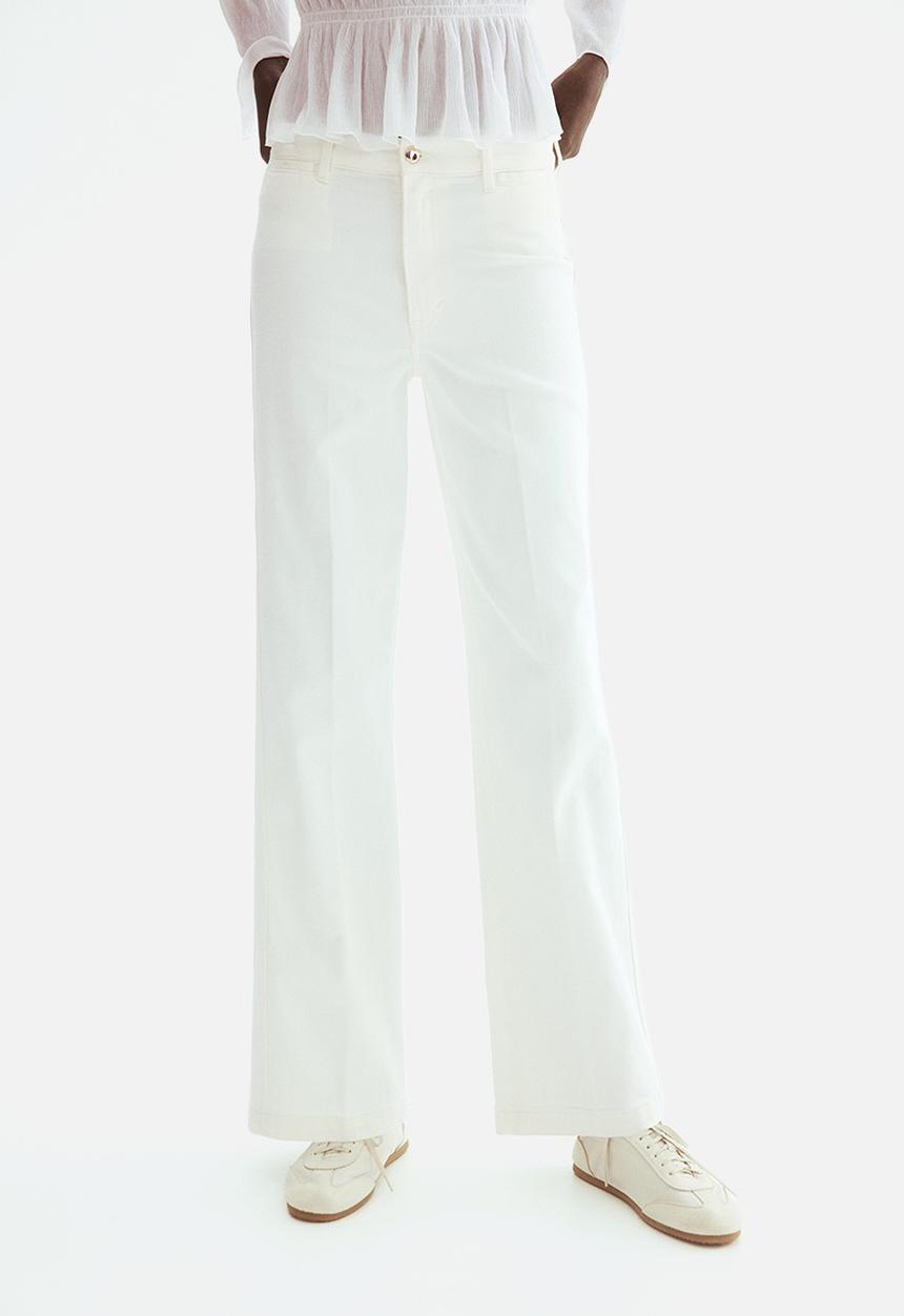 H&M - Straight high jeans - white