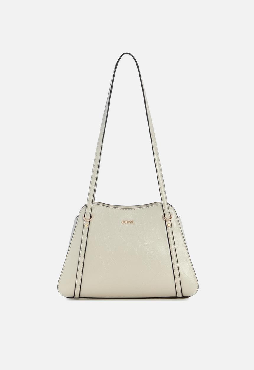 GUESS - Xena Shoulder Satchel Bag-Light Taupe
