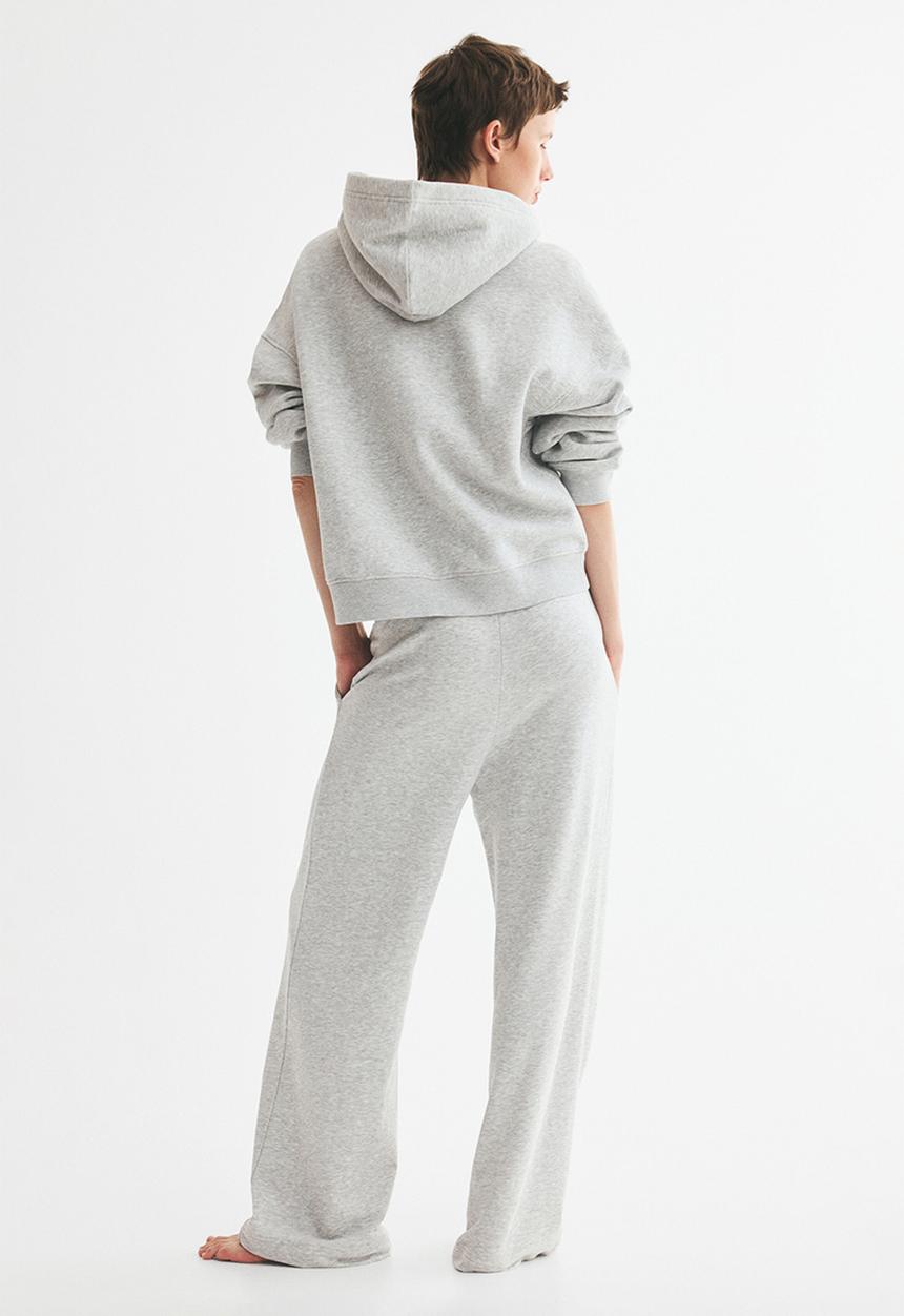 H&M - Straight-leg joggers - light grey marl