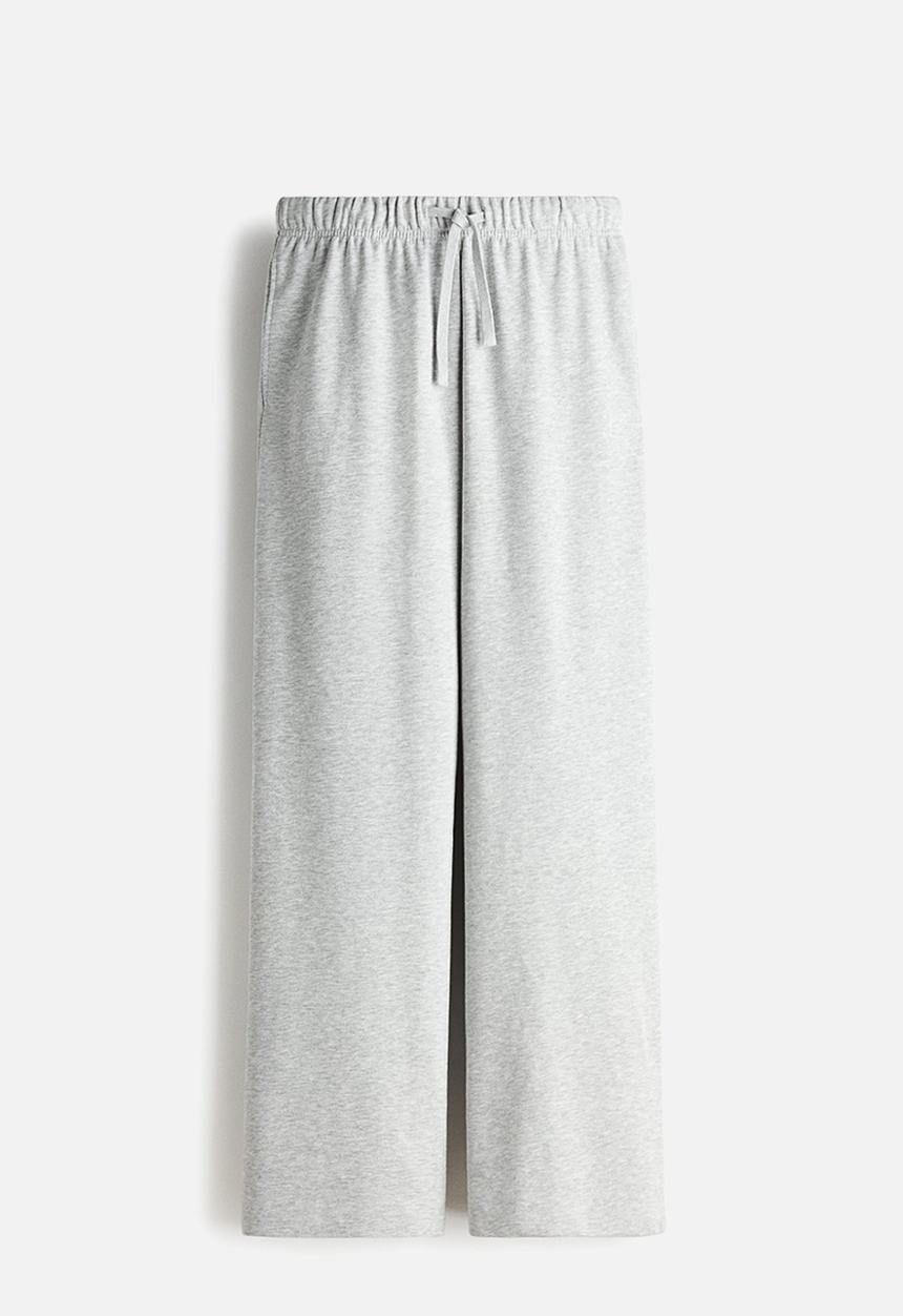H&M - Straight-leg joggers - light grey marl