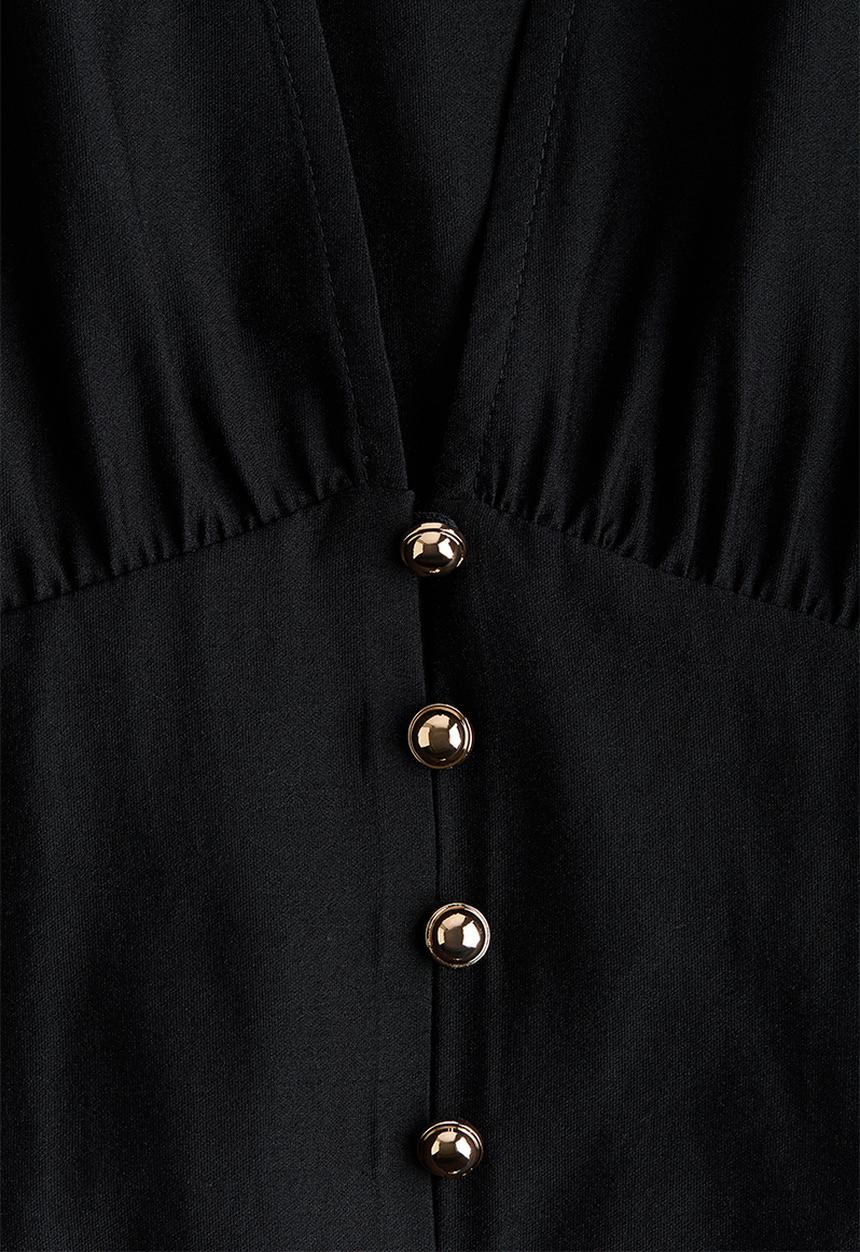 H&M - V-neck blouse - black
