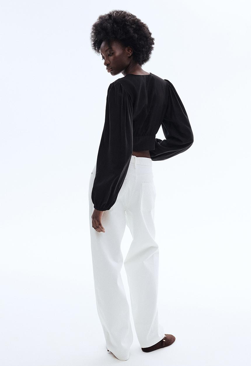 H&M - V-neck blouse - black