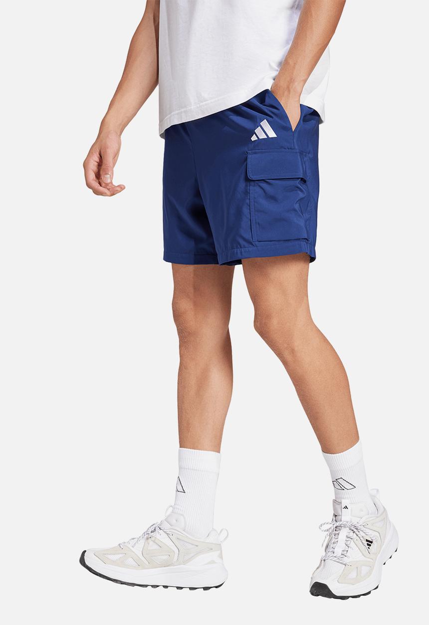 adidas Performance - Essentials Small Logo Cargo Chelsea Shorts - Blue