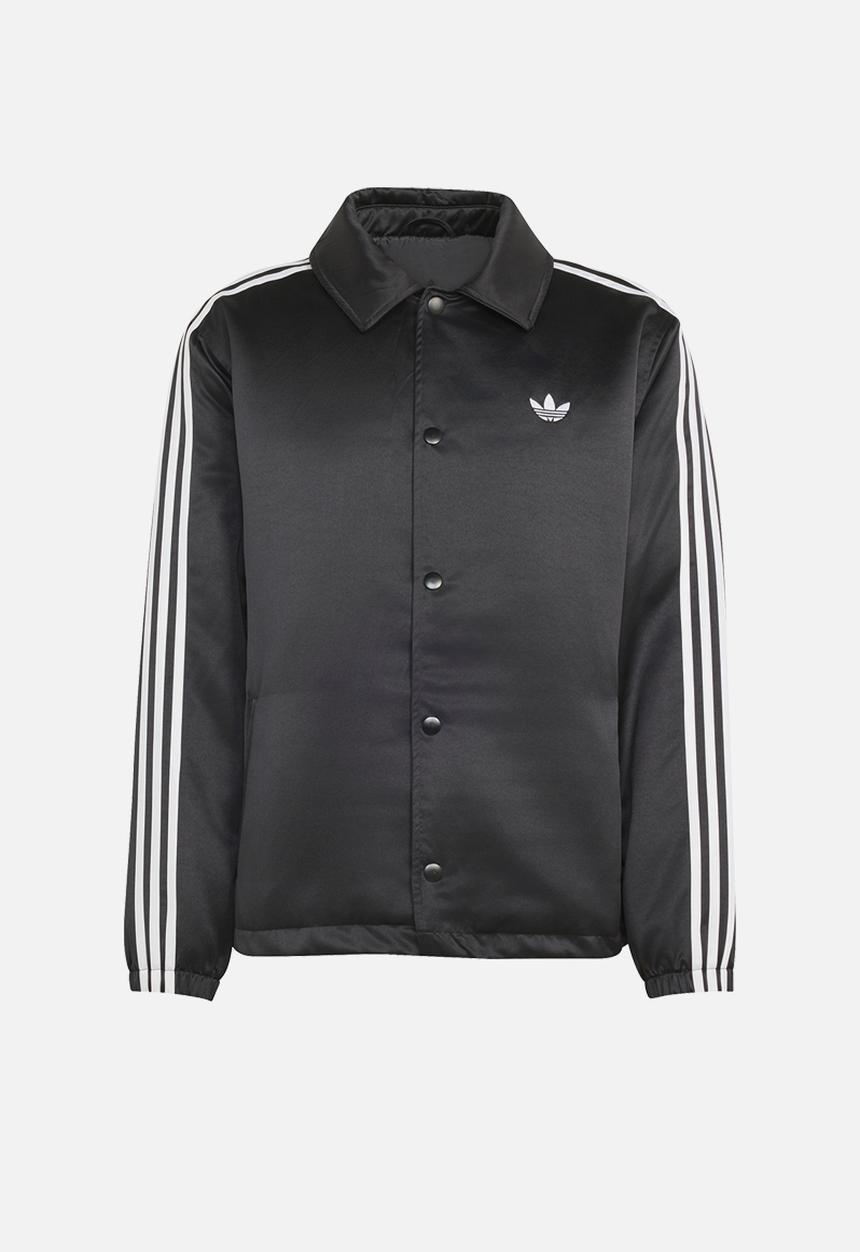 adidas Originals - 3-Stripes Satin Padded Jacket - Black/Wht