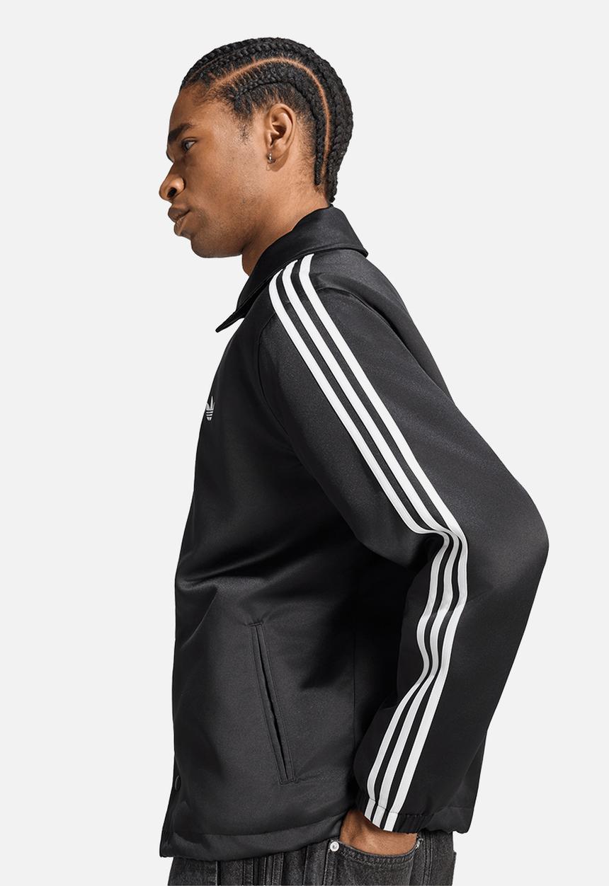 adidas Originals - 3-Stripes Satin Padded Jacket - Black/Wht