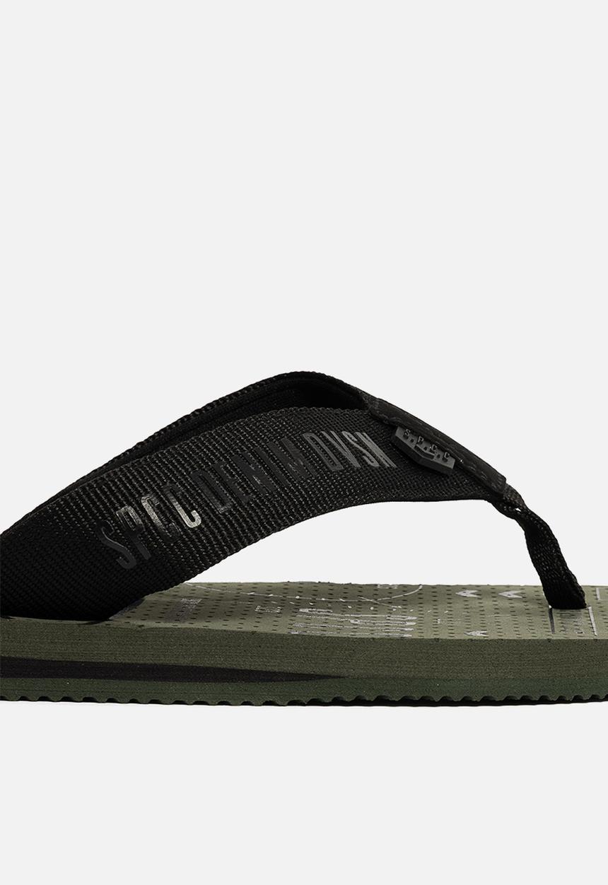 S.P.C.C - Torin Flip Flops  - Black/Fatigue