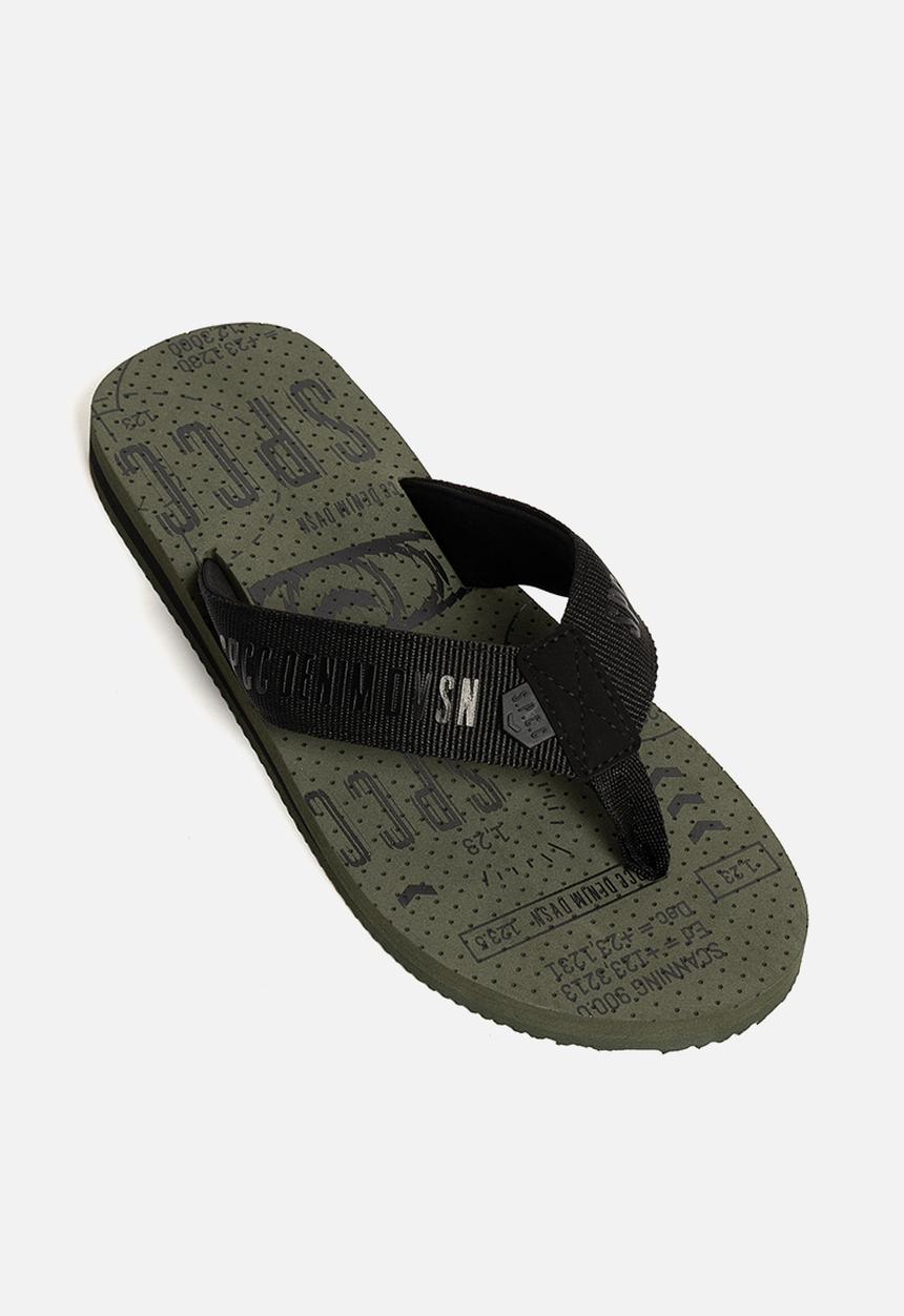 S.P.C.C - Torin Flip Flops  - Black/Fatigue