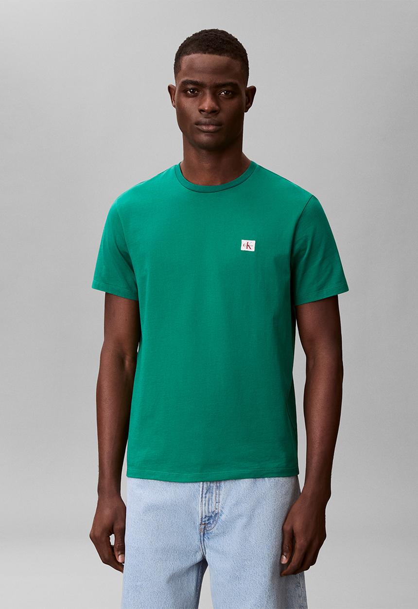 Calvin Klein - SS BADGE 30S JERSEY CLASSIC TEE - Enchanted Forest
