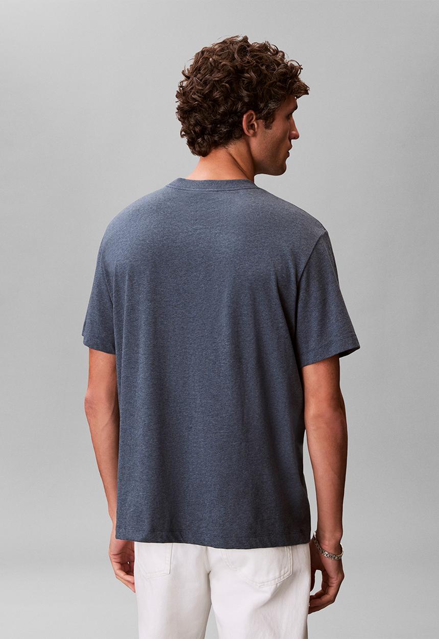 Calvin Klein - SS Hero Monologo Tee 20s - NEARLY NAVY HEATHER B8289