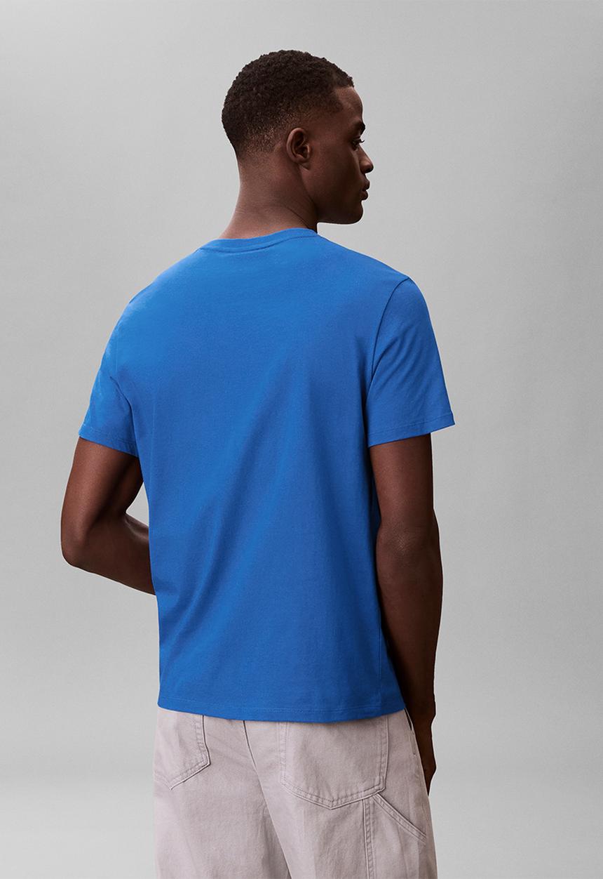 Calvin Klein - SS BADGE 30S JERSEY CLASSIC TEE - Classic Blue