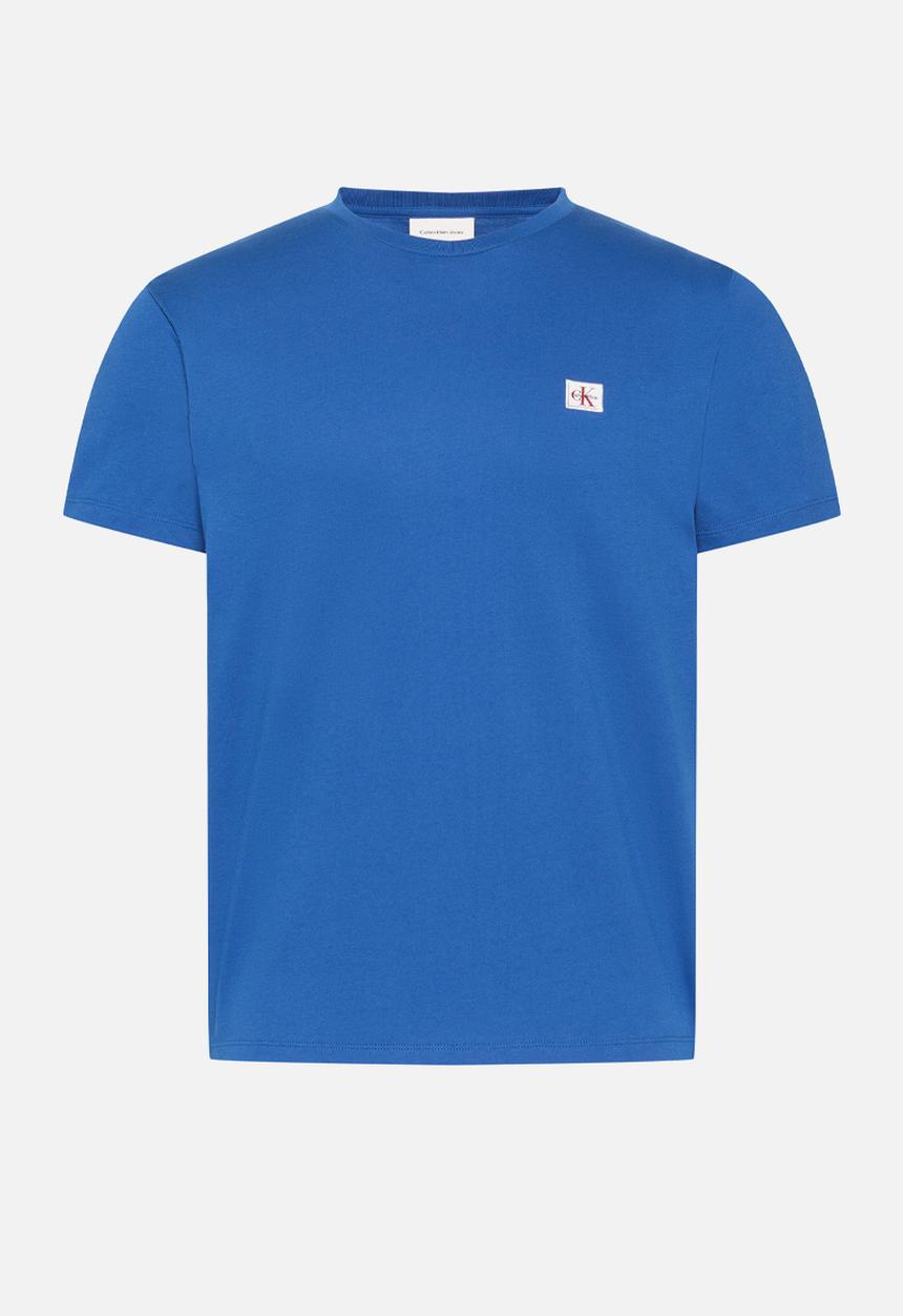 Calvin Klein - SS BADGE 30S JERSEY CLASSIC TEE - Classic Blue