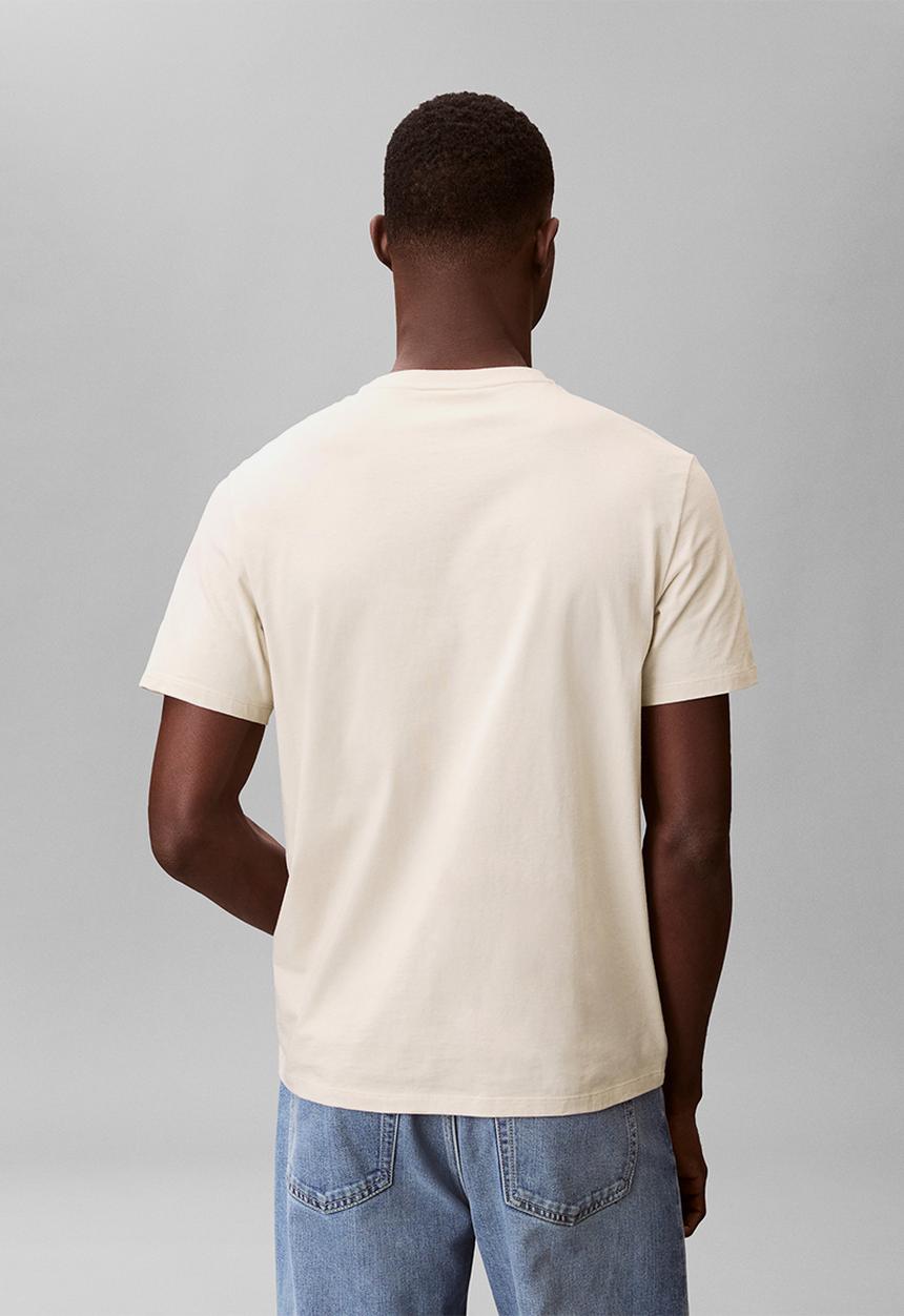 Calvin Klein - SS BADGE 30S JERSEY CLASSIC TEE - Oatmeal