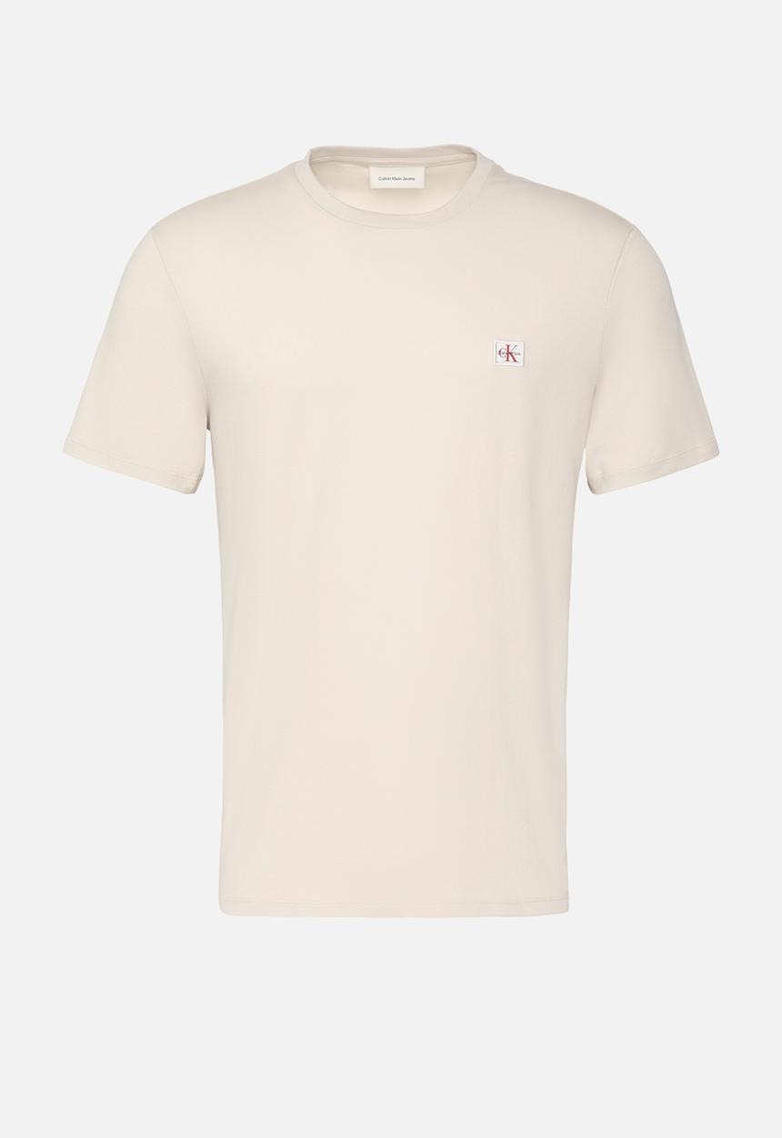 Calvin Klein - SS BADGE 30S JERSEY CLASSIC TEE - Oatmeal