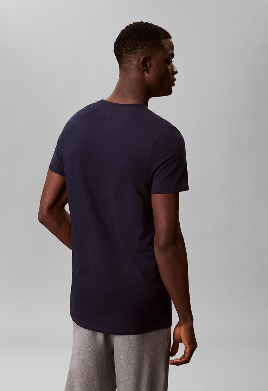 Calvin Klein - S/S CREW NECK 3PK - SHORELINE W PUNCH PINK EMB/PUNCH PINK W BREEZY BLUE EMB/BREEZY BLUE W SHORELINE EMB