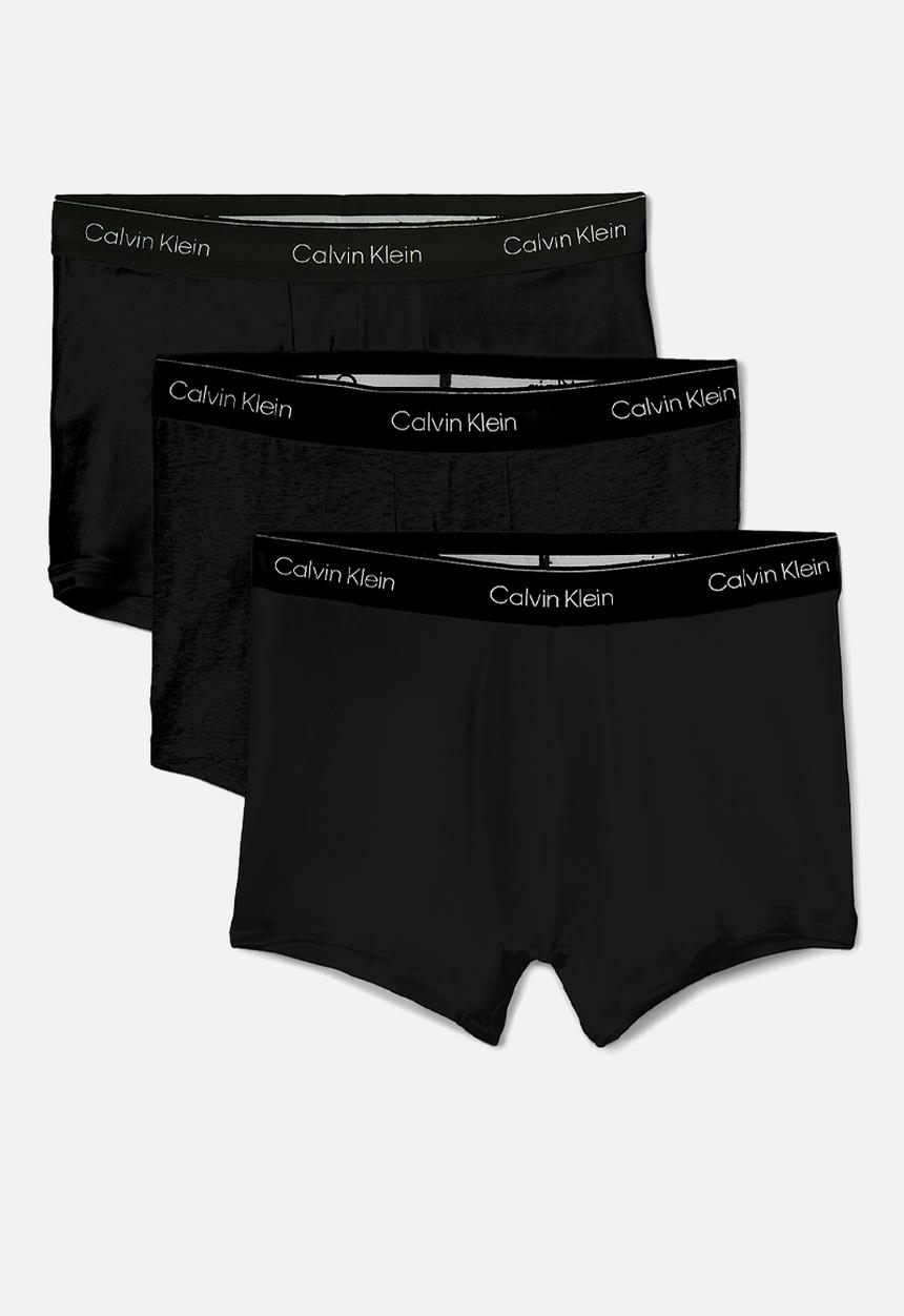 Calvin Klein - TRUNK 3PK - BLACK W/ BLACK WB