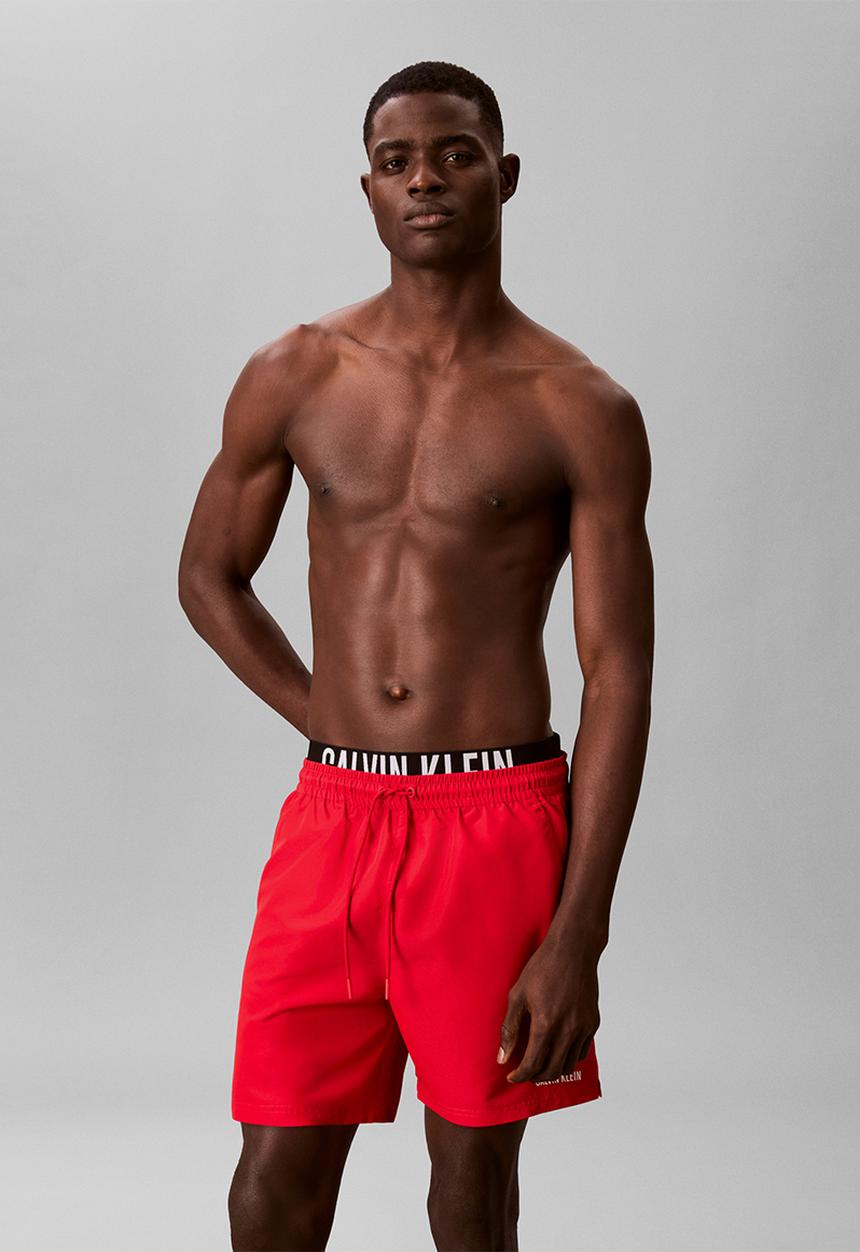 Calvin Klein - MEDIUM DRAWSTRING BOXER - AGED REDWOOD