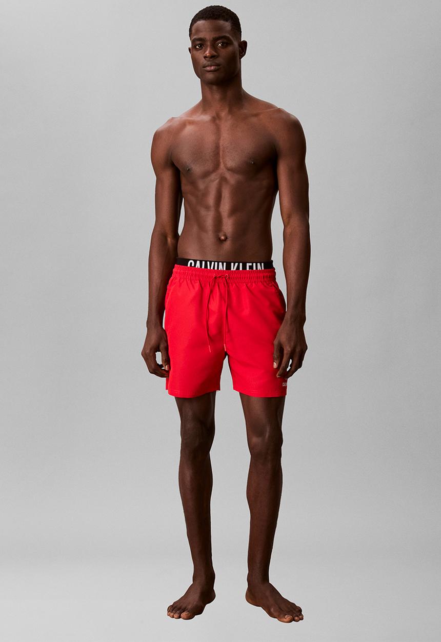 Calvin Klein - MEDIUM DRAWSTRING BOXER - AGED REDWOOD