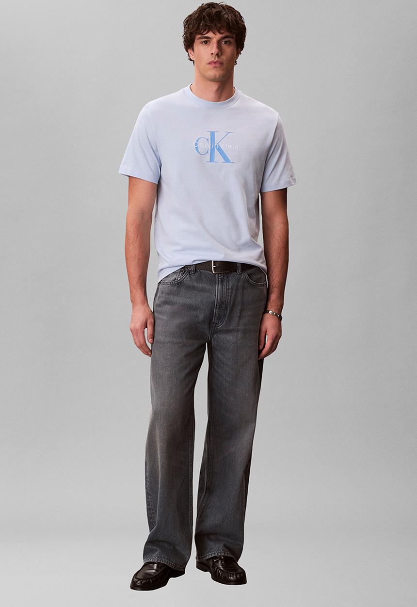 Calvin Klein - SS Hero Monologo Tee 20s - Breezy Blue