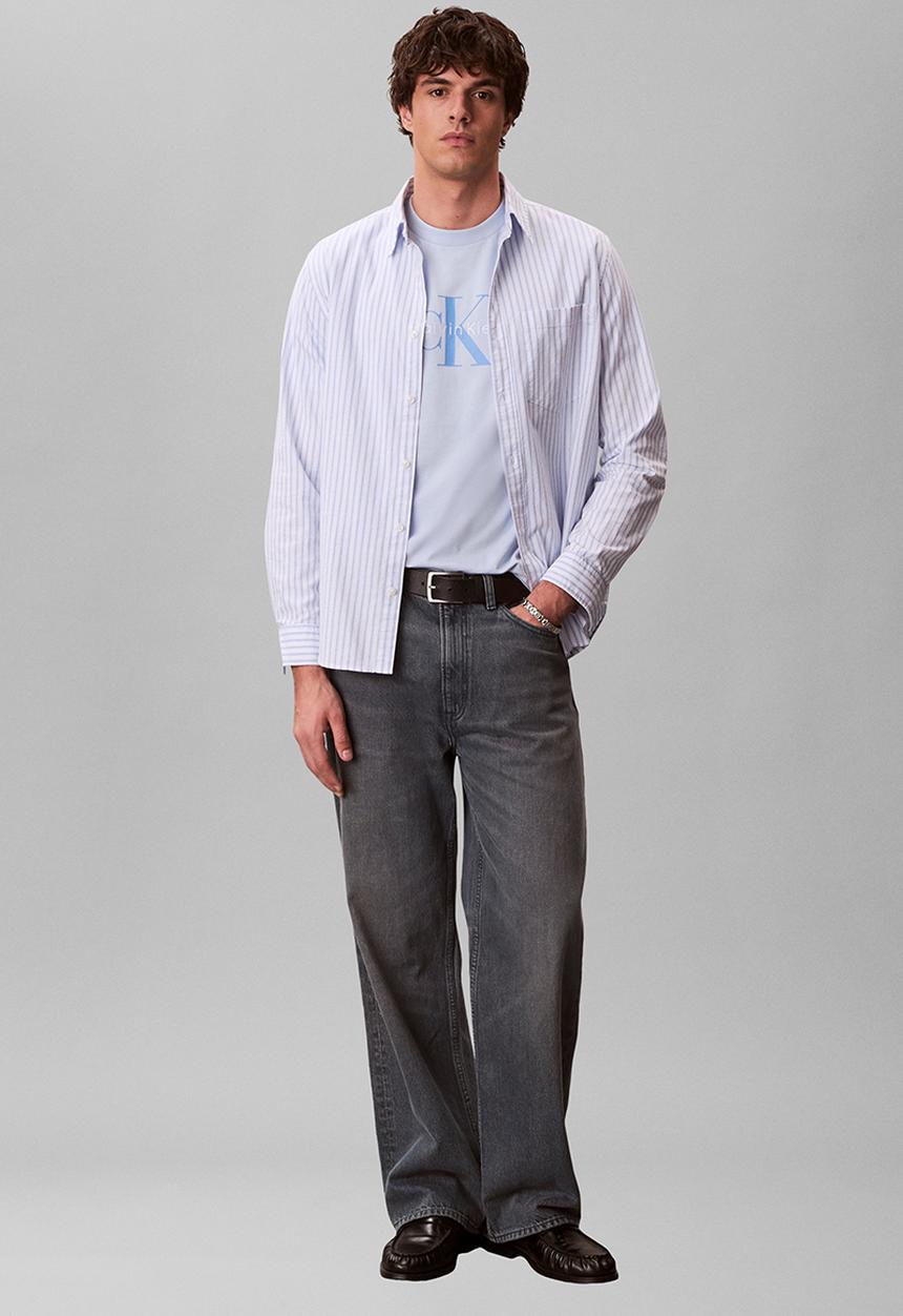 Calvin Klein - SS Hero Monologo Tee 20s - Breezy Blue