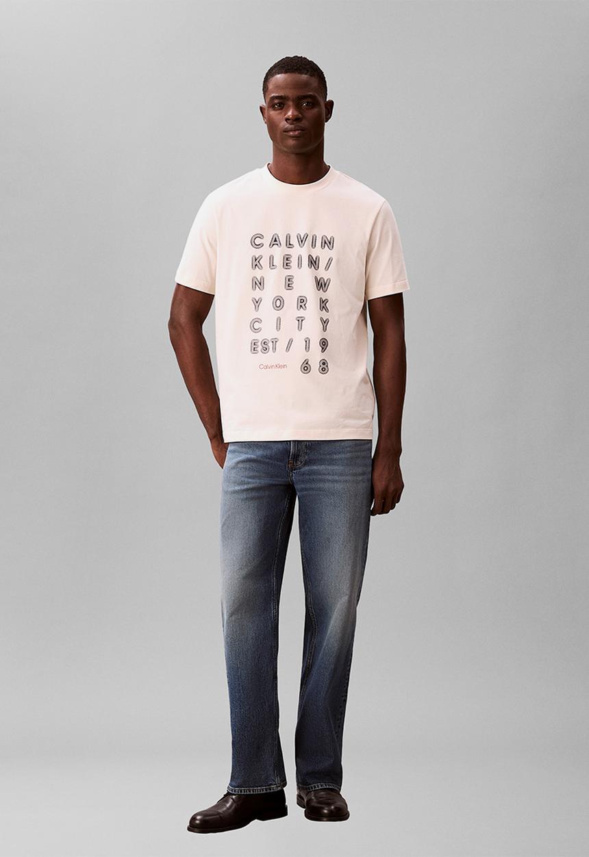 Calvin Klein - SS 20'S CALVIN KLEIN LIGHTS GRAPHIC TEE - Calico