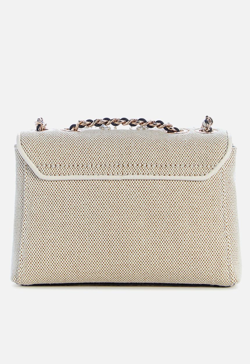 GUESS - Giully Ii Mini 2 Comp Convertible Flap Bag - beige