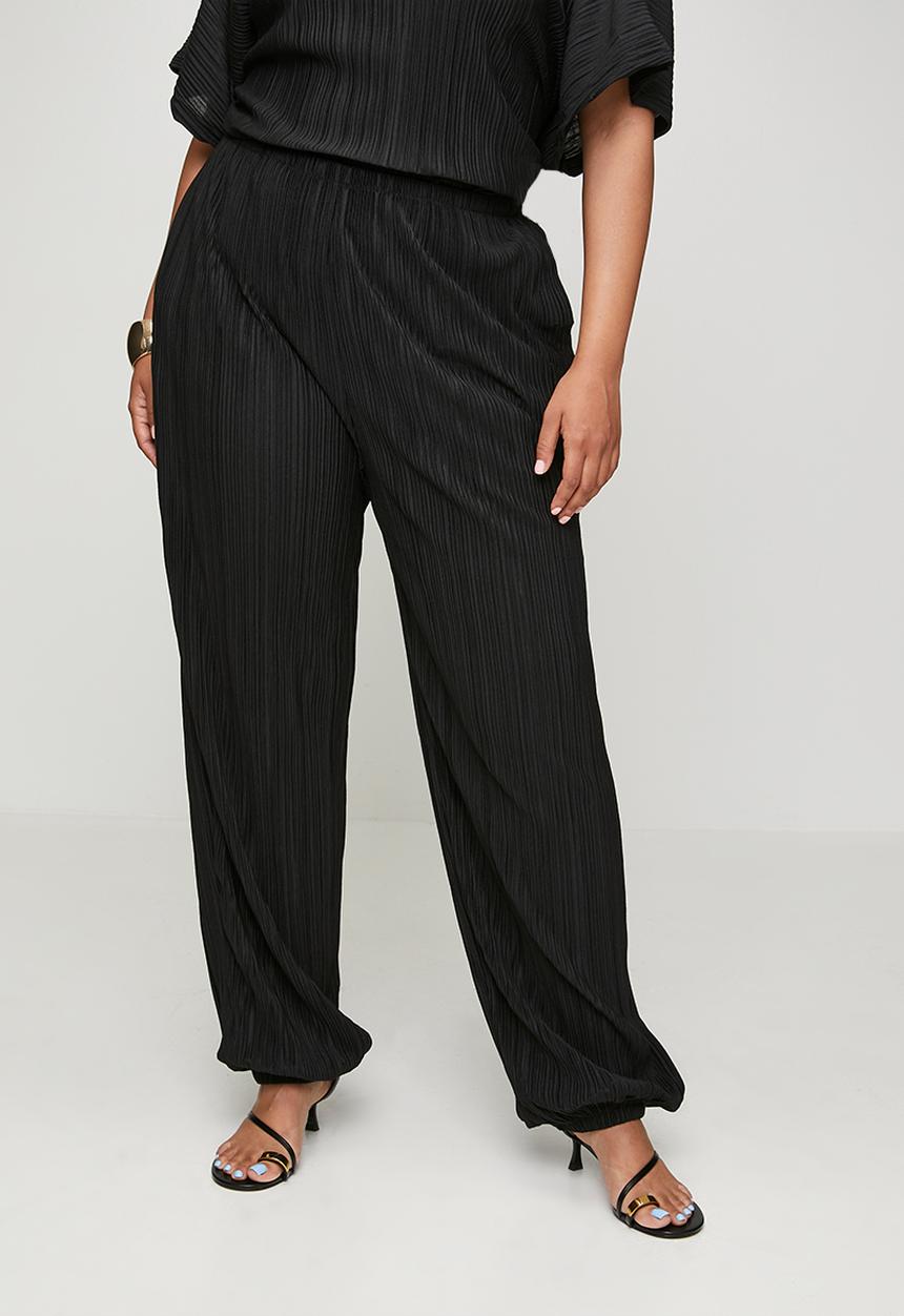 Me&B - Plus Elasticated Waist Harem Pant - Black