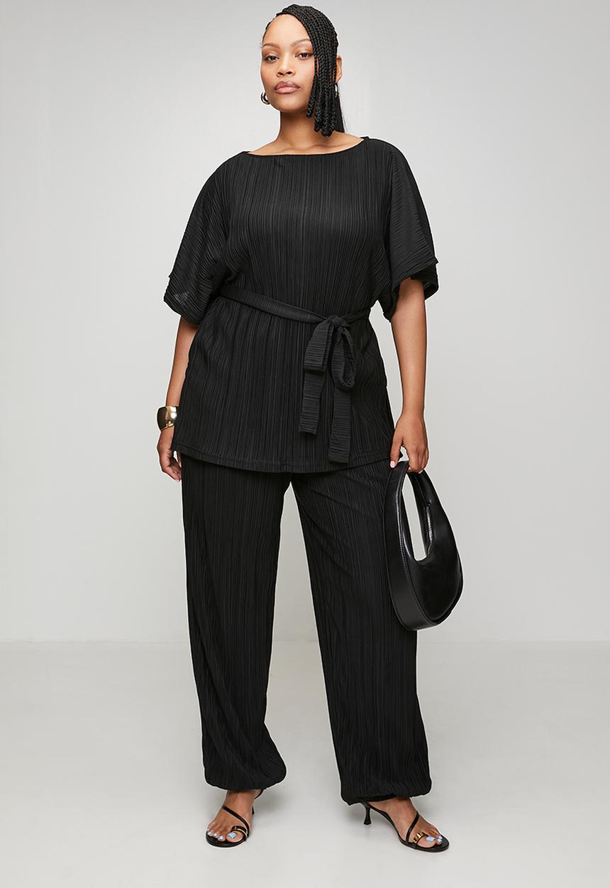 Me&B - Plus Elasticated Waist Harem Pant - Black