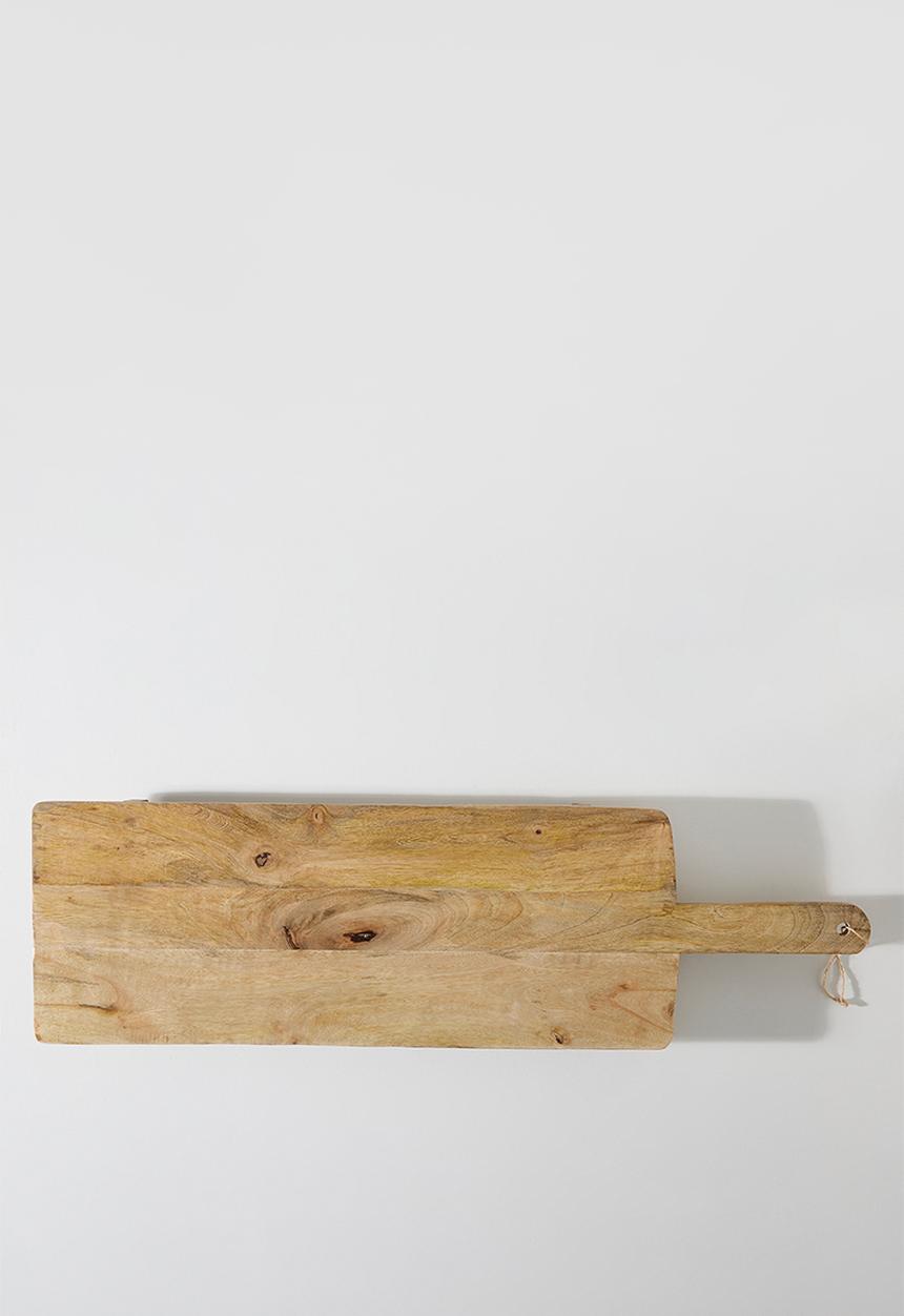 Excellent Houseware - Wooden serving tray on stand - Natural