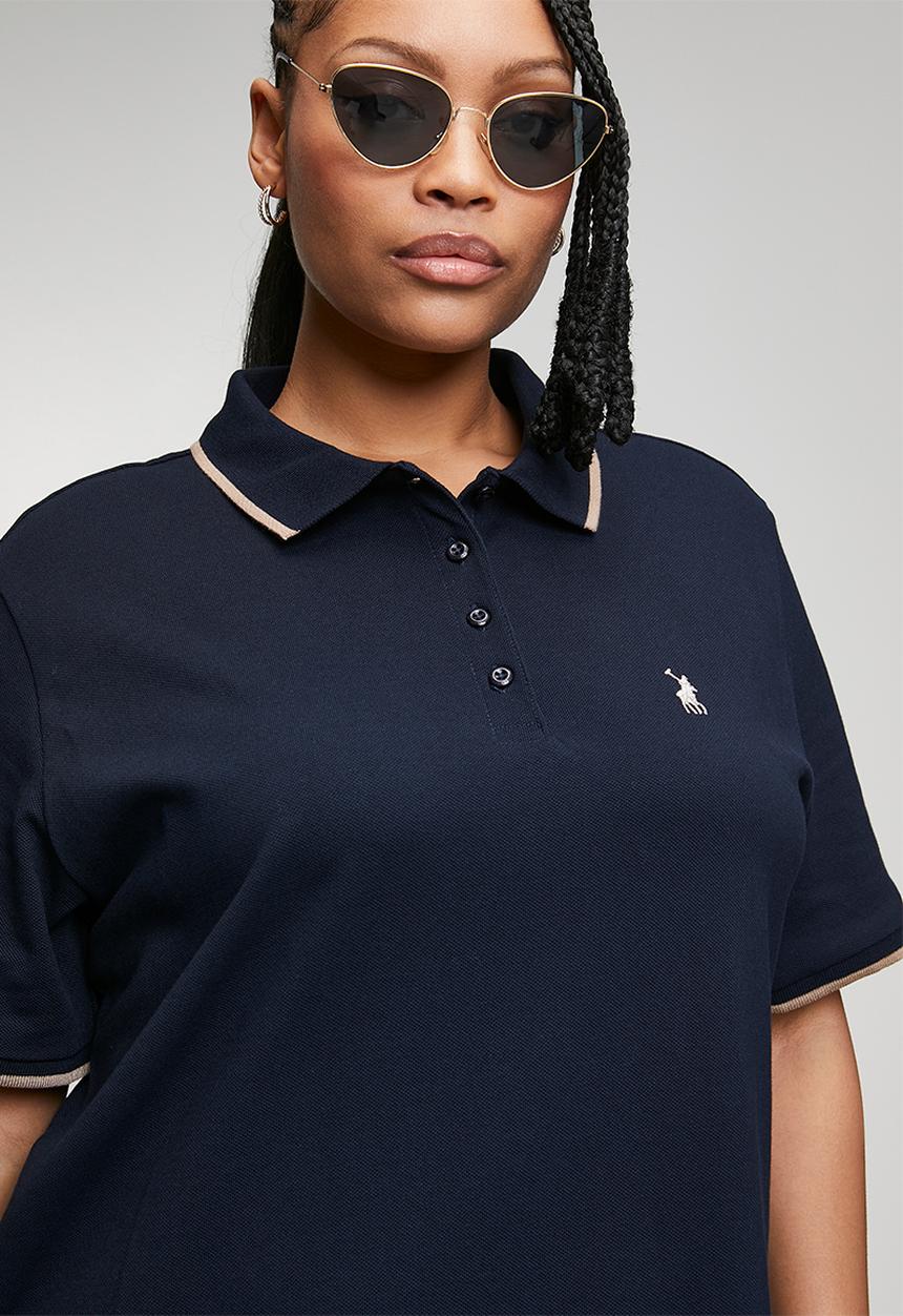 POLO - Wmn leah short sleeve golfer dress - navy