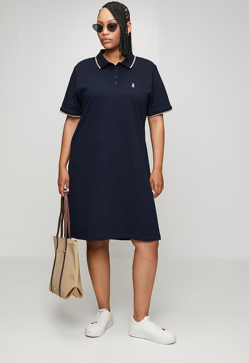 POLO - Wmn leah short sleeve golfer dress - navy
