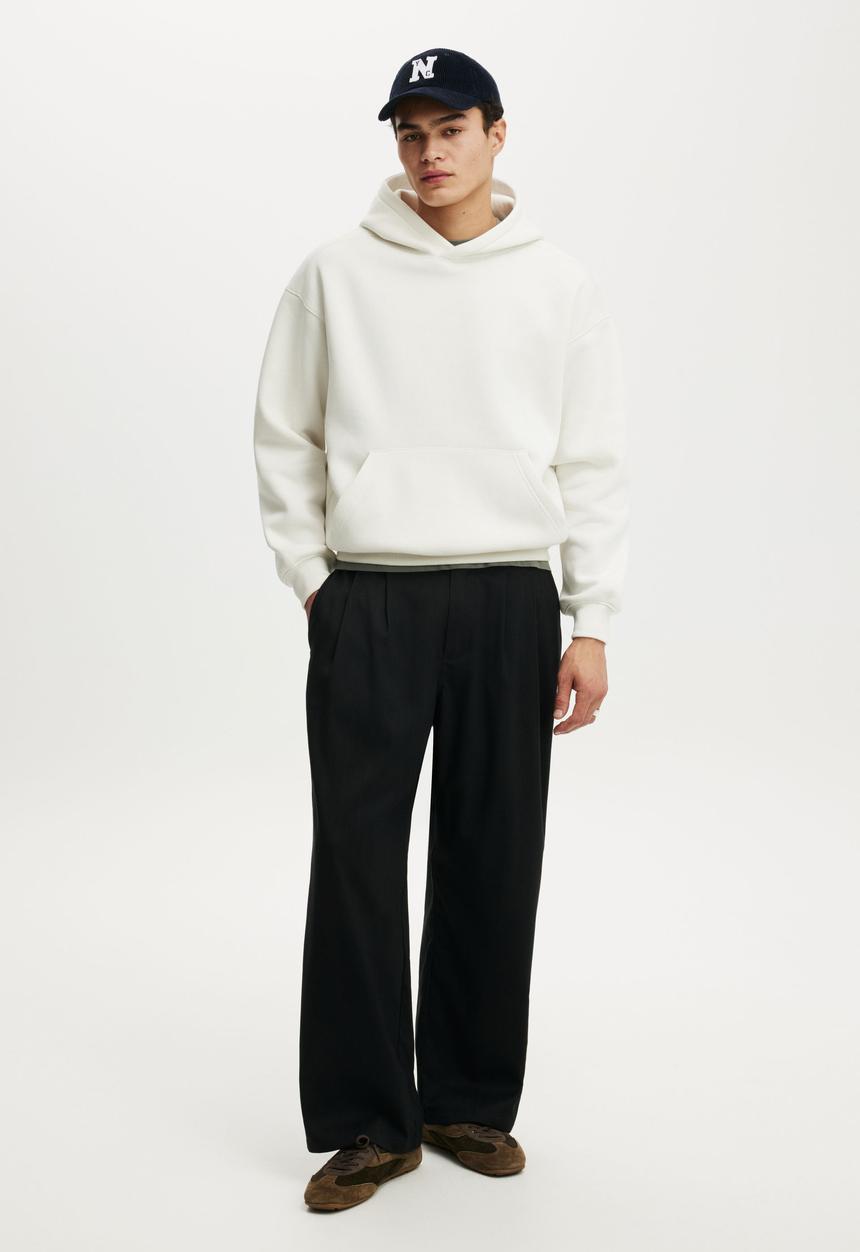 Cotton On - Box Fit Hoodie - Chalk White