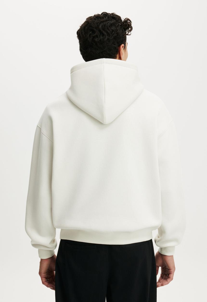 Cotton On - Box Fit Hoodie - Chalk White