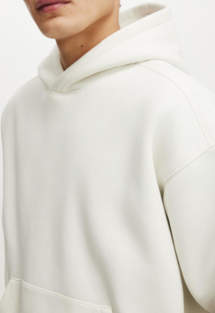 Cotton On - Box Fit Hoodie - Chalk White