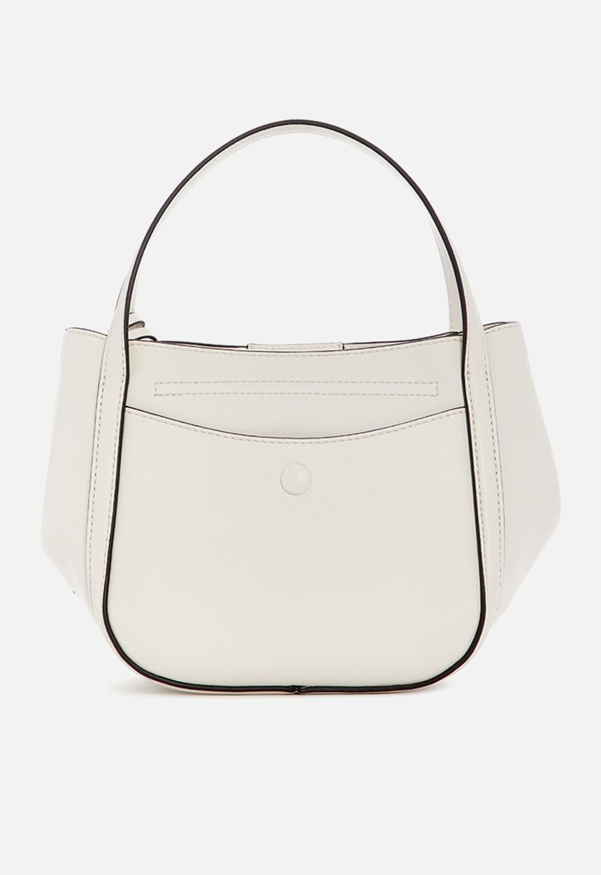 GUESS - Coleen Small Satchel Bag-Off White