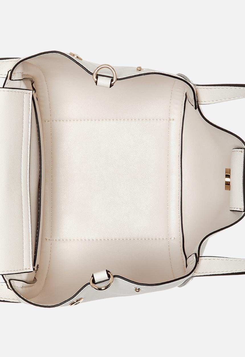 GUESS - Coleen Small Satchel Bag-Off White