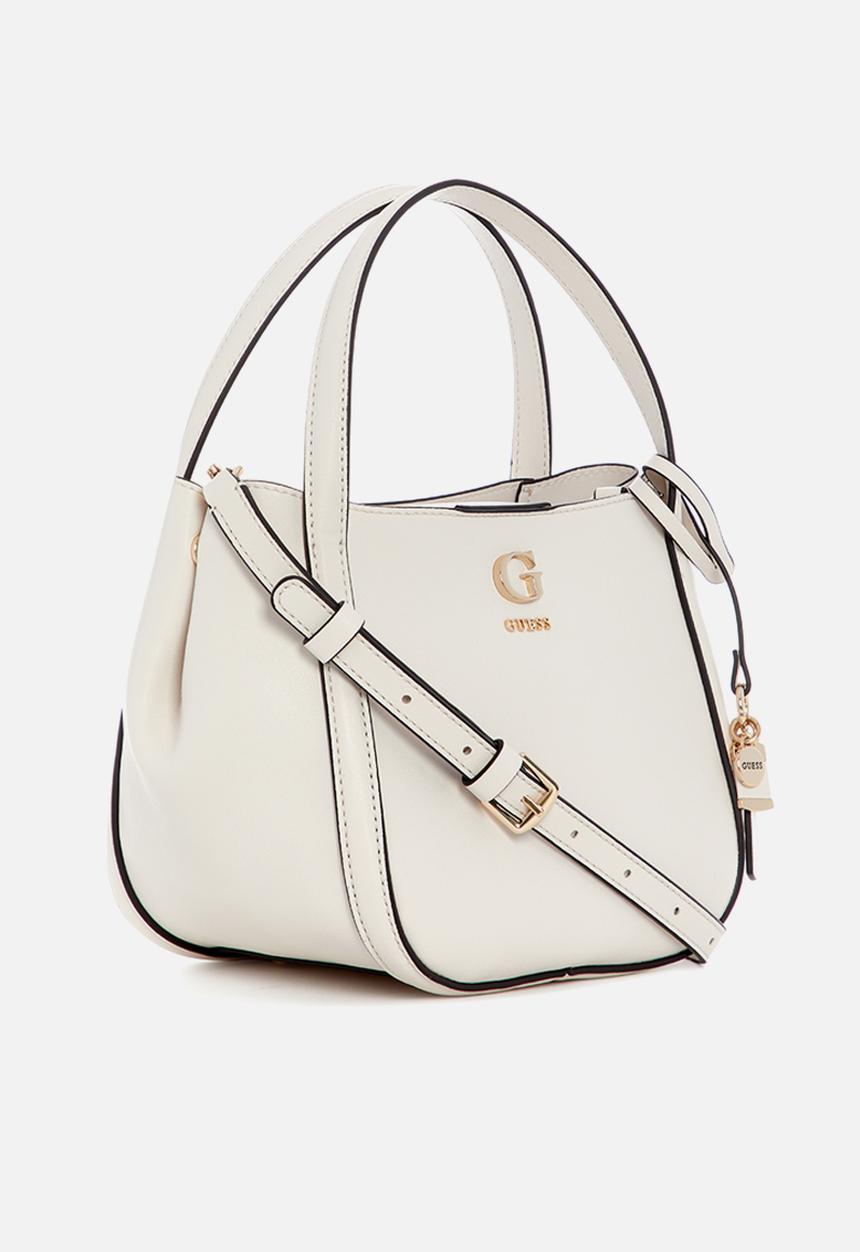 GUESS - Coleen Small Satchel Bag-Off White