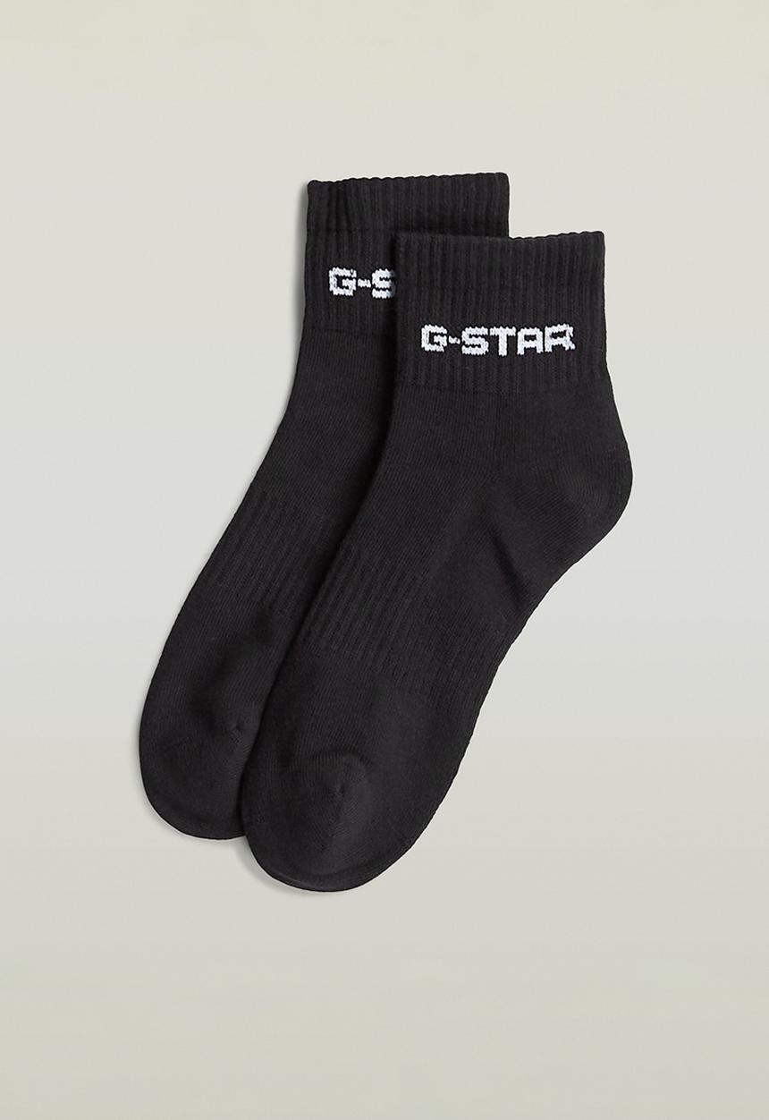 G-STAR - Short Logo Socks 3-Pack - Black