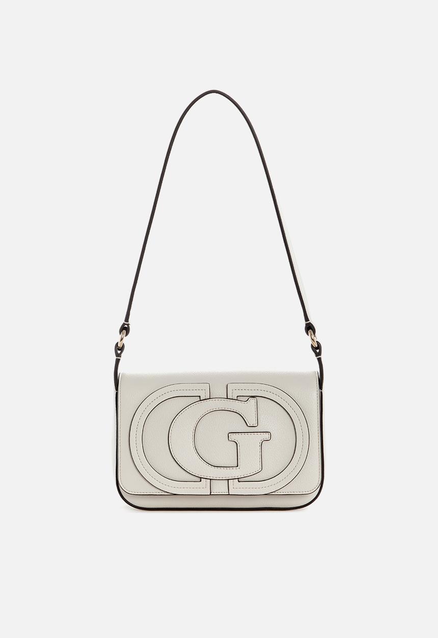 GUESS - Ruby Flap Shoulder Bag-Off White