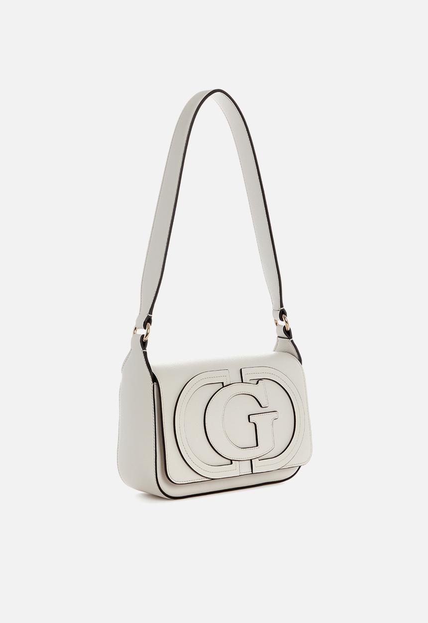 GUESS - Ruby Flap Shoulder Bag-Off White