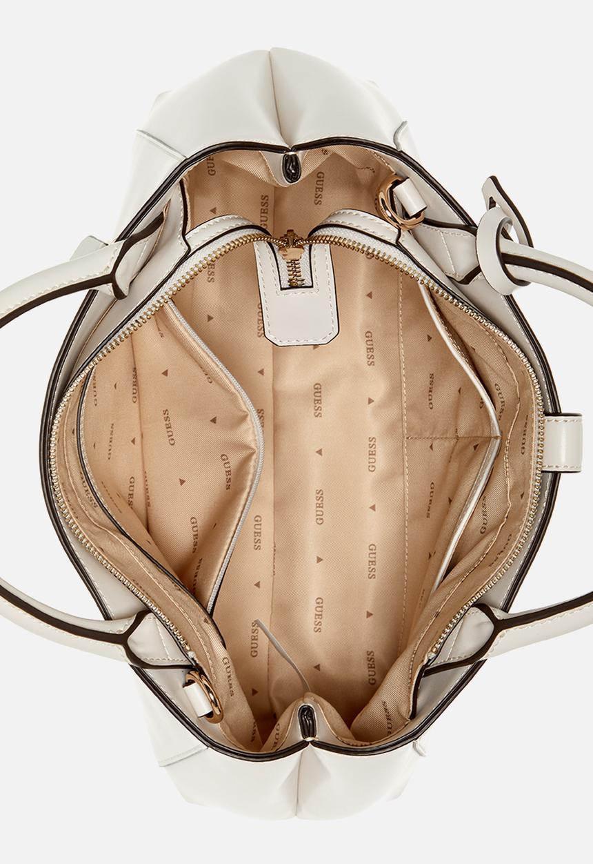 GUESS - Carrie Girlfriend Satchel Bag- Stone