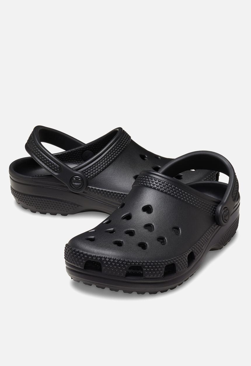 Crocs - Classic Hearts Cut Out Clog Clog - Black