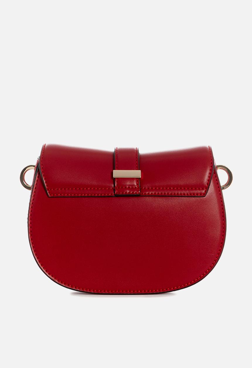 GUESS - Carrie Mini Flap Crossbody Bag- Dark Cherry