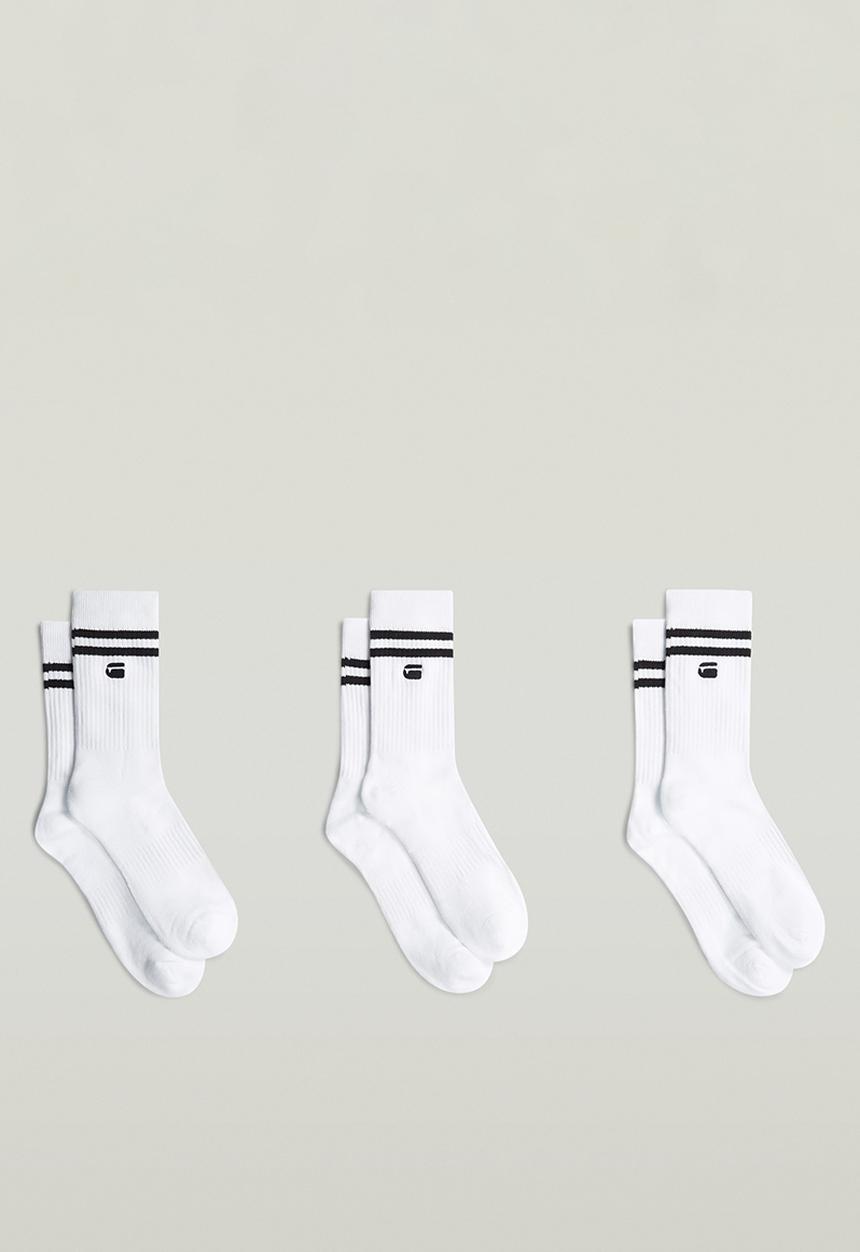 G-STAR - Socks Stripe  3-Pack - Bright White