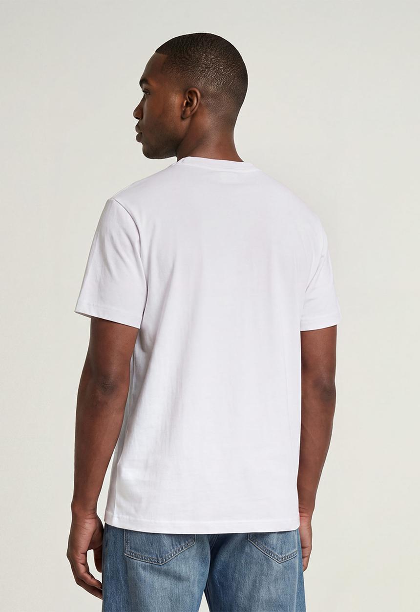 G-STAR - GS Globe print regular luxxe tee - white