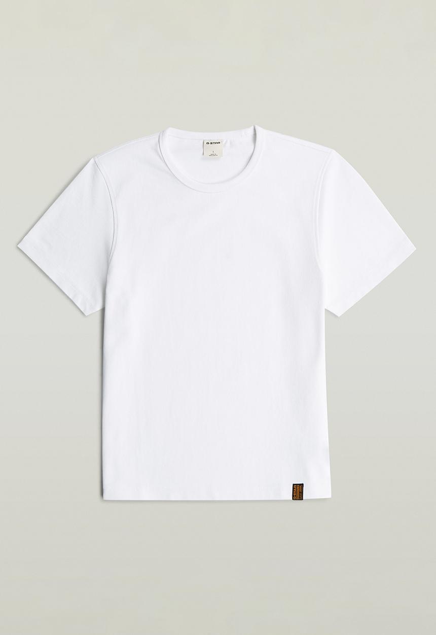 G-STAR - Base Shrunken Slim R T Short Sleeve - White
