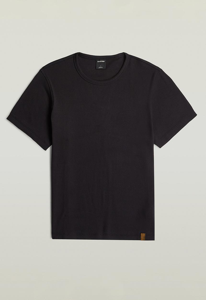 G-STAR - Base Shrunken Slim R T Short Sleeve - Dk Black