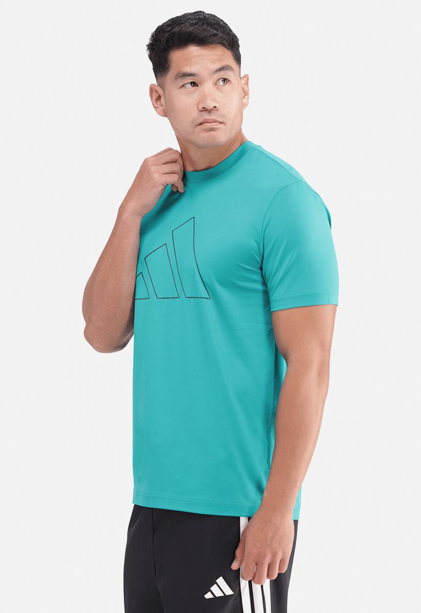 adidas Performance - Workout Essential  FR Big Logo Tee  - Equipment Teal Green
