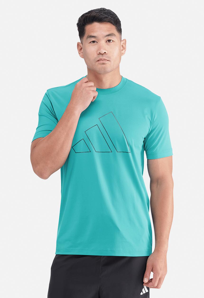 adidas Performance - Workout Essential  FR Big Logo Tee  - Equipment Teal Green