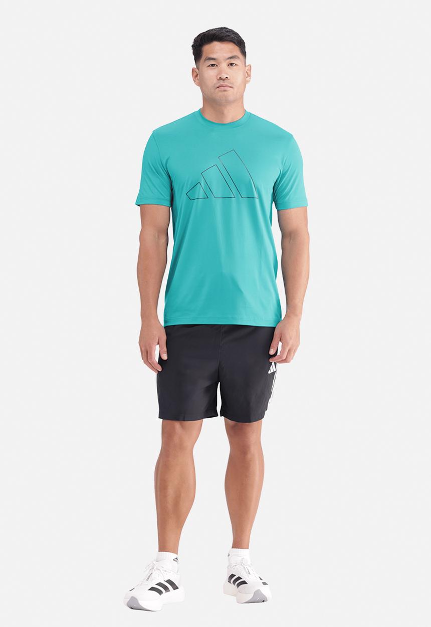 adidas Performance - Workout Essential  FR Big Logo Tee  - Equipment Teal Green